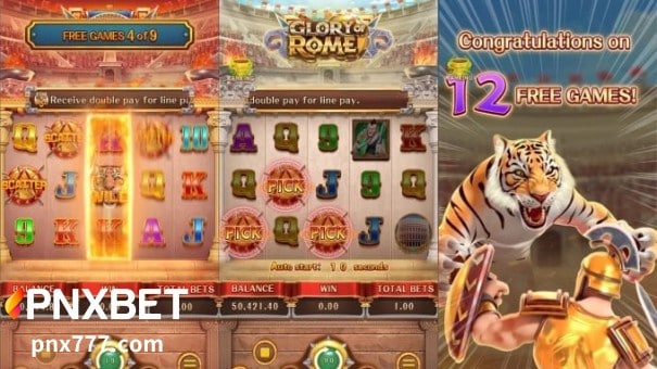 Ang PNXBET casino Glory Of Rome Slot ay isang 25-line slot kung saan maaari kang maglakbay pabalik sa sinaunang Colosseum